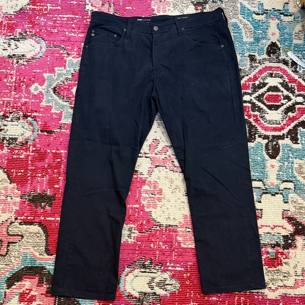 Ag Adriano Goldschmied Everett Slim Straight Jeans in Dark Navy 35 x 32
